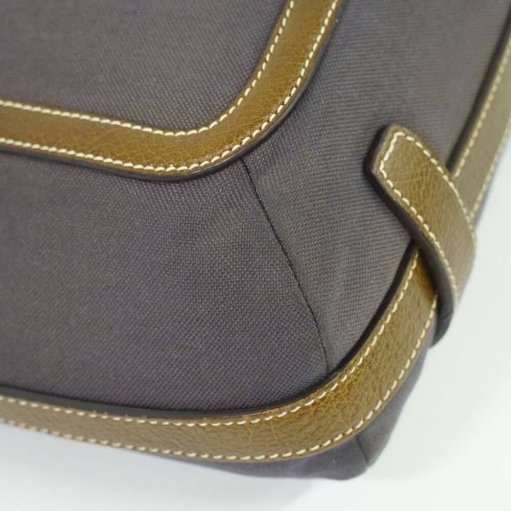 Celine Carriage Logo Tote Handbag Canvas Brown Bag - Picture 4 of 9